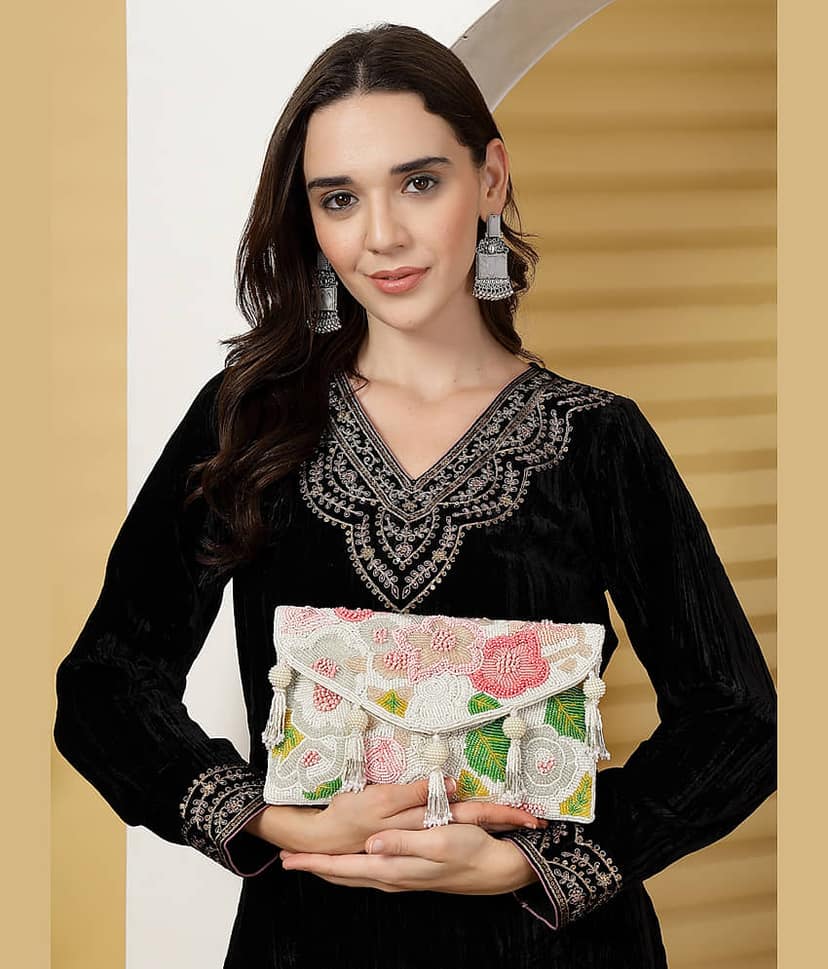 Anekaant Handbags Accessories Cotton Set of 1 ( White ) view 2