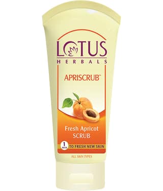 Lotus Herbals Apriscrub Fresh Apricot Scrub , Natural Exfoliating Face Scrub , Chemical Free , 100G