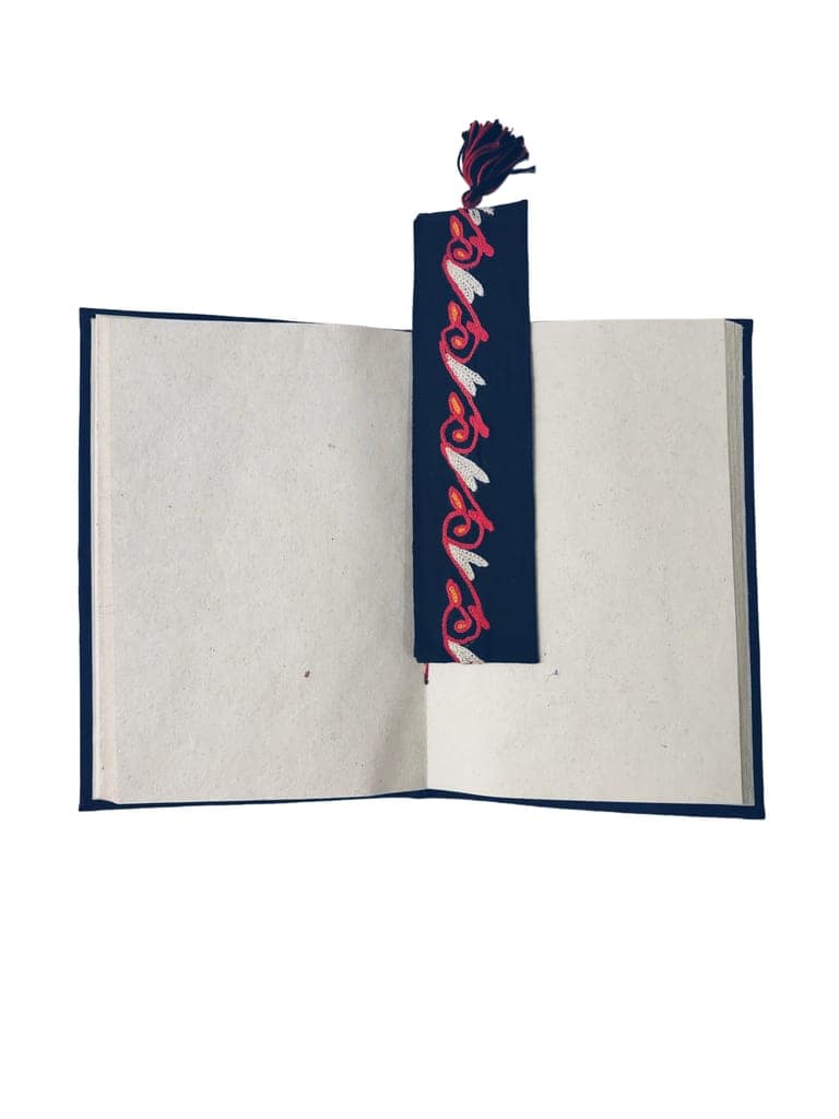 BEL Embroidered Black Bookmark view 2