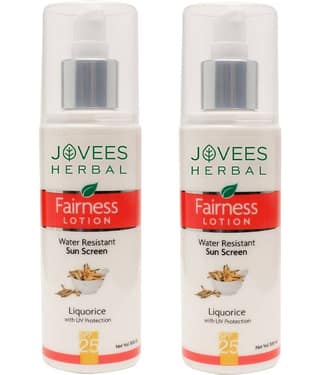 Jovees Herbal Sunscreen Fairness SPF 25 Lotion For Oily & Sensitive Skin, 100ml (Pack of 2)
