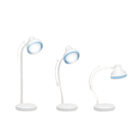 Re-Chargeable LED Table Lamp, Flexible Design with 3 Grade Dimming |6W Desk Lamp for Study | White, ABS, Pack of 1 view 3
