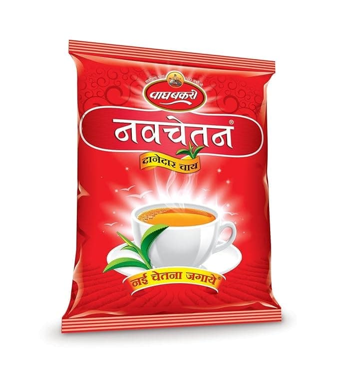 Wagh Bakri Navchetan Danedar Chai | Strong Leaf Tea | 250 Gm Each | Pack of 4 | 1 Kg Pack view 3