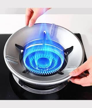 RAMDEV ENTERPRISE Gas Saver Burner Stand|Windproof Gas Stand for Gas Chula Stand|Gas Saver Jali|Stove Protector and Washable Stand, Open PACK OF 1 .