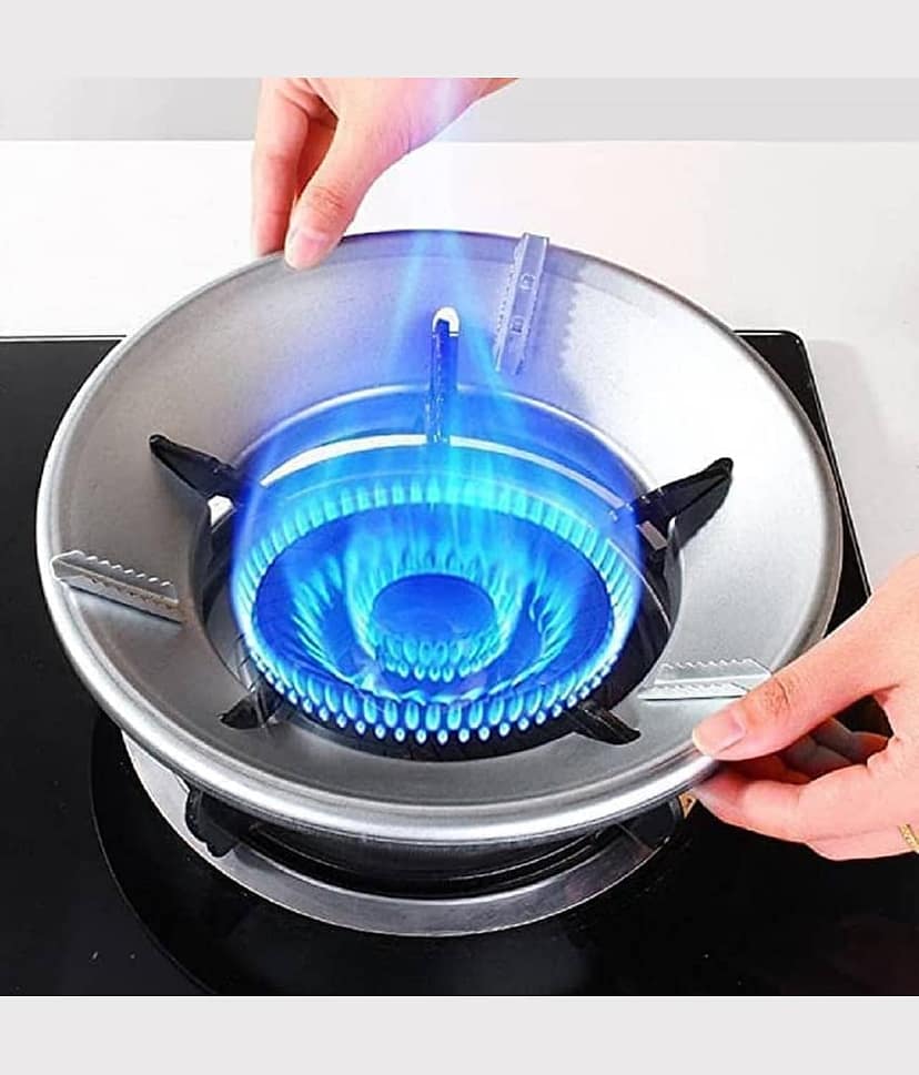 RAMDEV ENTERPRISE Gas Saver Burner Stand|Windproof Gas Stand for Gas Chula Stand|Gas Saver Jali|Stove Protector and Washable Stand, Open PACK OF 1 .