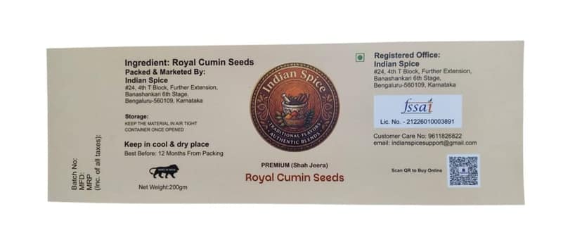Indian Spice Premium Royal Cumin Seeds (Shah Jeera) / Traditional Flavors, Authentic Blends (200gm) view 5