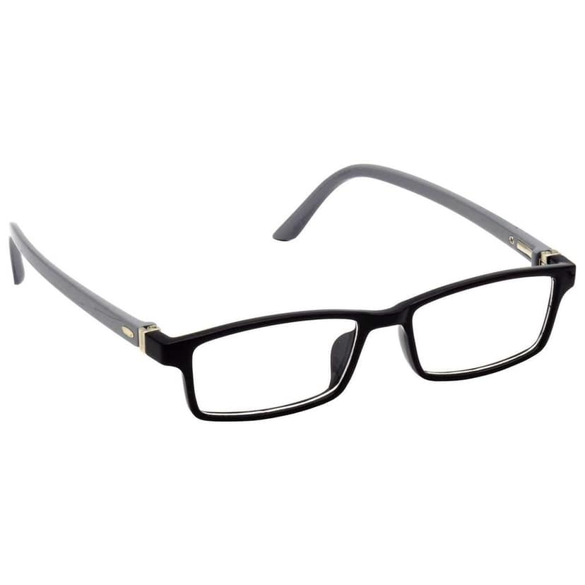 Hrinkar Zero Power Computer Glasses for Online Classes with Eye Protection and Blue Cut for Men & Women | Black and Grey | HBCT-FRM-BK-GRY-18 view 2