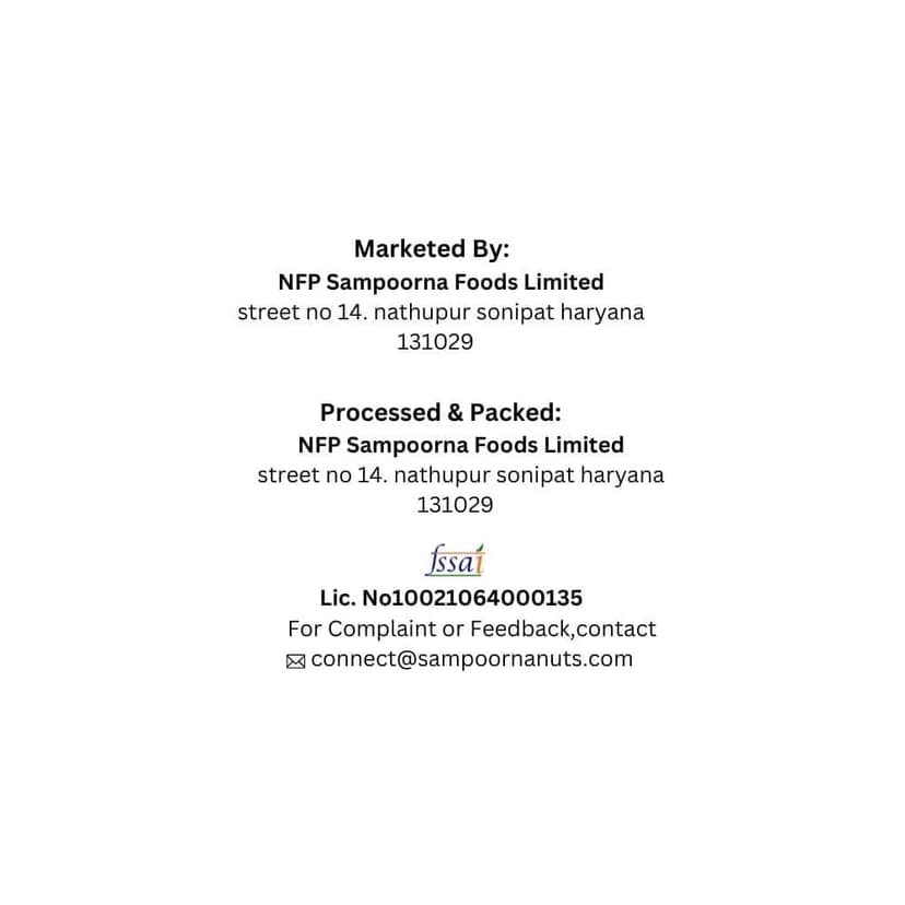 NFP Sampoorna Foods Prestige Petite Whole Cashews 250g -Premium Cashews -100% Natural & Crunchy view 7
