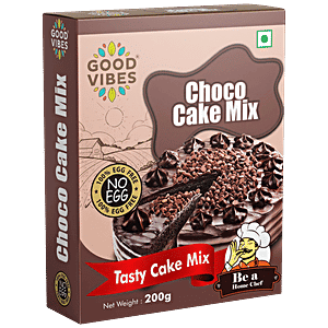 Good Vibes Chocolate Cake Mix - Eggless, Tasty, Easy To Make, 200 g