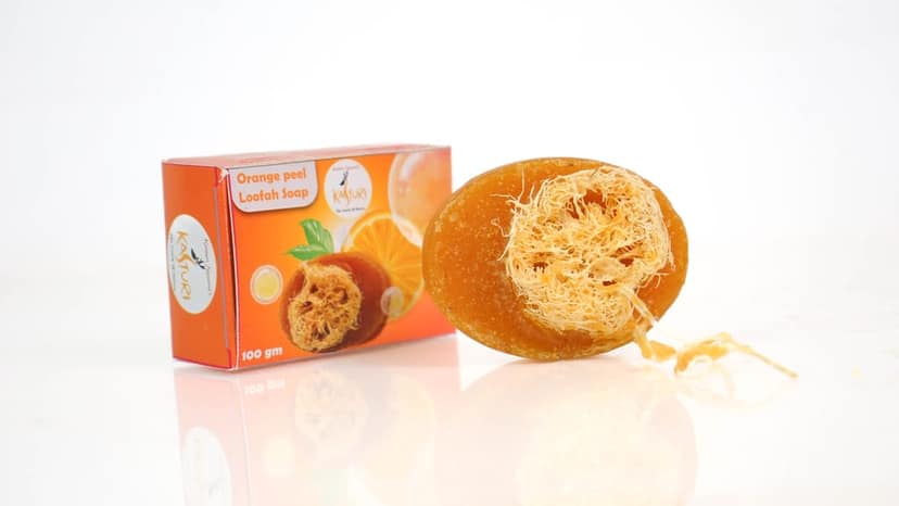 Orange Peel Loofah Soap view 4
