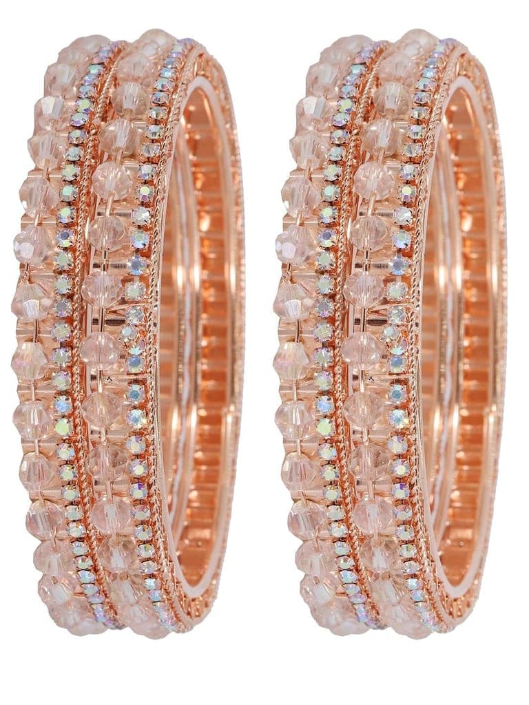 NMII Alloy Metal Bangles For Women and Girls Studded American Diamond Stone & Pearls | Traditional Women's Bangles | Metal bangles | Gold Plated- Set of 4 view 3