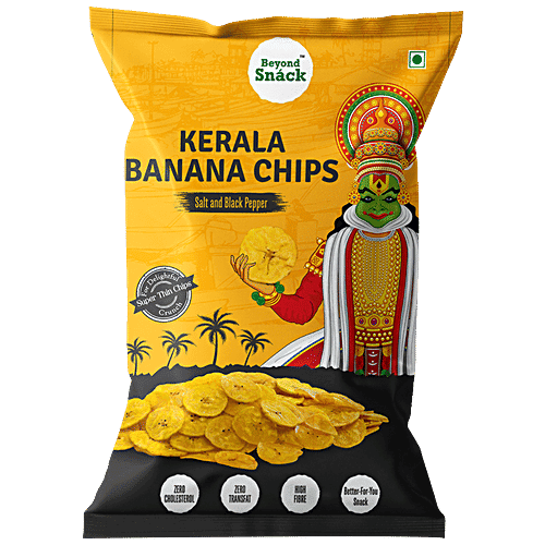 Beyond Snack Kerala Banana Chips - Salt & Pepper, Savoury & Crispy, No Cholesterol, 30 g Pouch