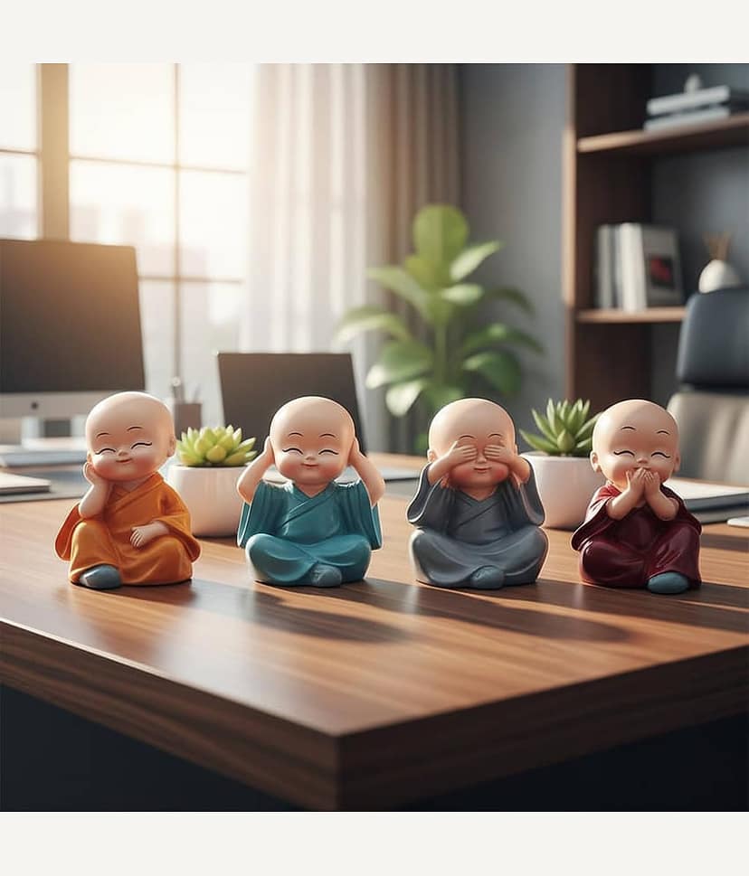 Mini Decorative Showpiece Set for Car Dashboard Home Decor | Cute Figurines for Table Desk Living Room Office Decoration Gift Item for Home Decoration Accessories