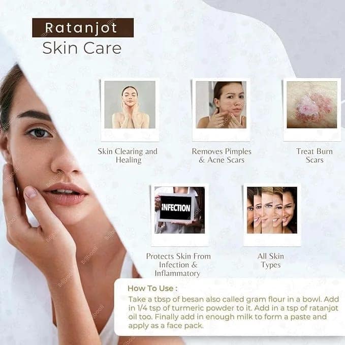 BrijBooti Ratanjot Powder- Alkanna Tinctoria - Alkanet Root Powder view 5