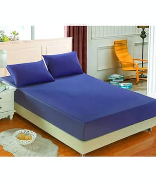 House Of Quirk Polyester Queen Bed Sheet with Two Pillow Covers ( 200 cm x 180 cm )
