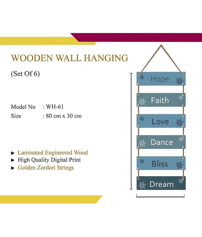 Saf Wood Wall Sculpture Multi - Pack of 1 view 2