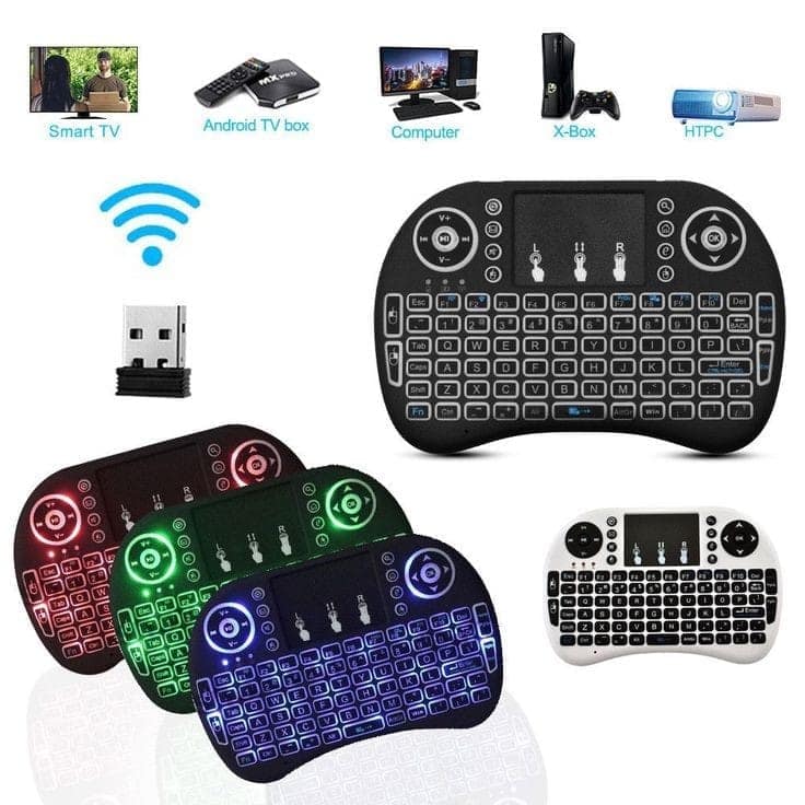 Mini Keyboard Wireless Touchpad Keyboard || Smart Function for Laptop Desktop Computer for Mobile/Tablet/TV Box/Smart TV/Computer (Wireless Keyboard Black) view 3