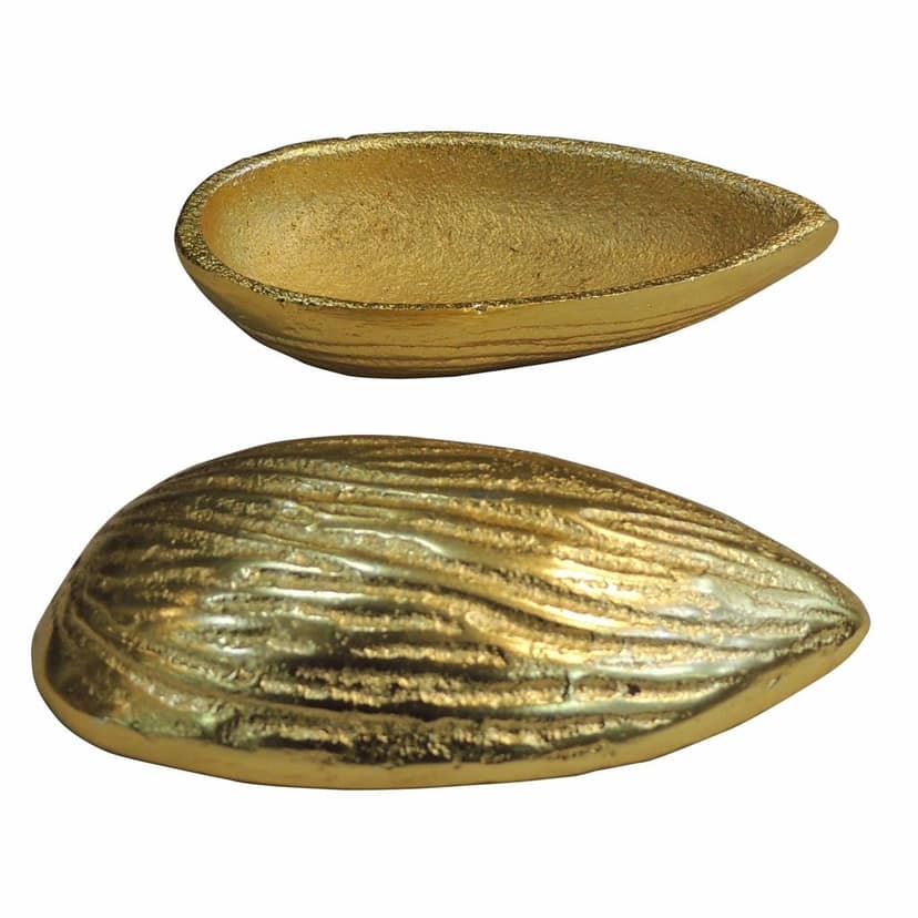 Aluminium Decorative Almond Shape Dry Fruit Box No. 1 (ATMAS068 A) view 3