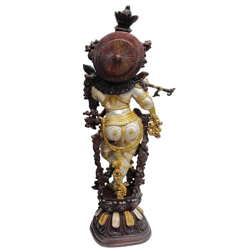 Brass Showpiece Krishna God Idol Statue (BSMAS075 K) view 3