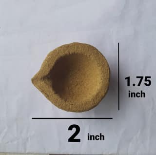 Herbal Rohini Cow Dung Diya (Deepak) – Natural, Uncolored Traditional Pooja Diya {Pack of 10}