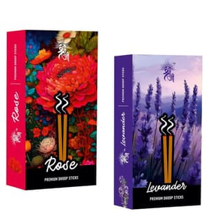 Shri Shriji Flam Aromatic Peace Incense Sticks � Rose & Lavender Fragrance | Long-Lasting Scented Agarbatti for Home, Meditation, Puja, Relaxation