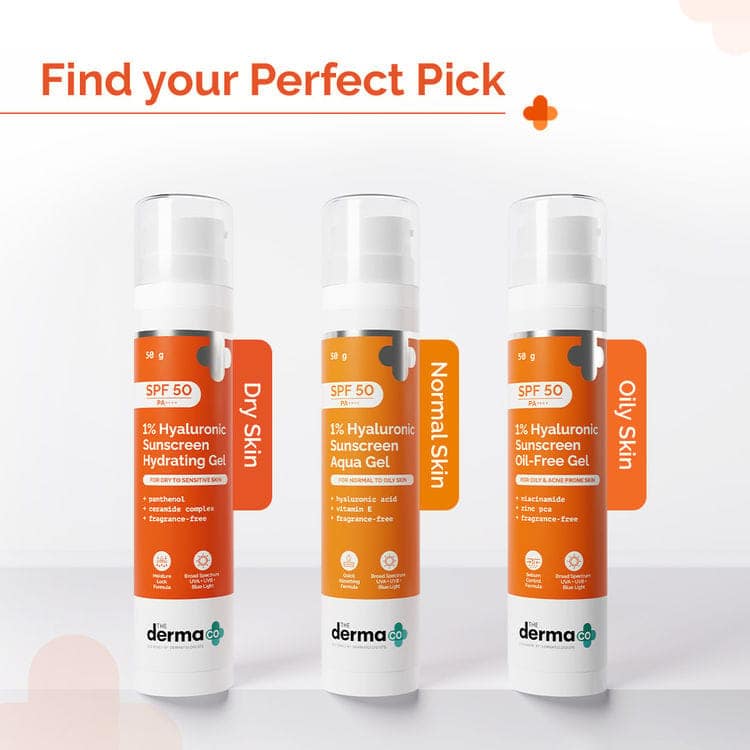 The Derma Co 1% Hyaluronic Sunscreen Hydrating Gel Spf 50 Pa++++ For Dry & Sen... - In-Vivo tested (50g) view 6