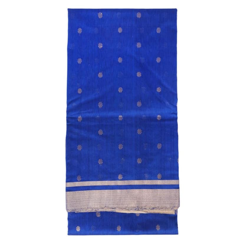 HANDLOOM CHANDERI SAREE- MERCERISED(COTTON+SILK MIX) WITH BLOUSE | SKU - 1SC104231220 SAREE- 80 view 3
