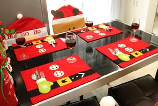 Christmas Table Mat with cutlery (Set of 4)
