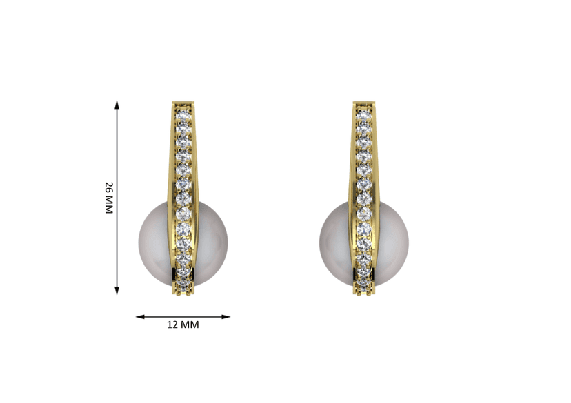 Hooked Claw Pearl Earrings view 7