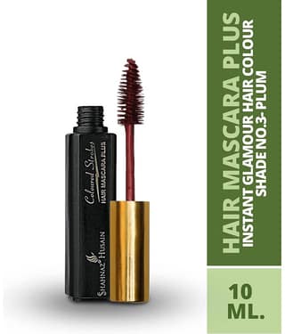 Shahnaz Husain Hair Mascara Plus - Instant Glamour Hair Colour - 10ml/ Shade No.3- Plum