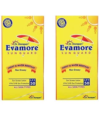 Dr Morepen Evamore Sun Guard With SPF 50 PA++ Day Cream 100 gm Pack of 2