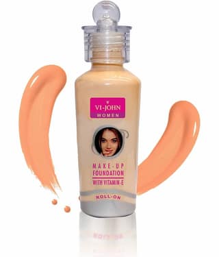 VI-JOHN Make-UP Roll-On Foundation With Vitamin E 60ml (420ml) - Pack of 7