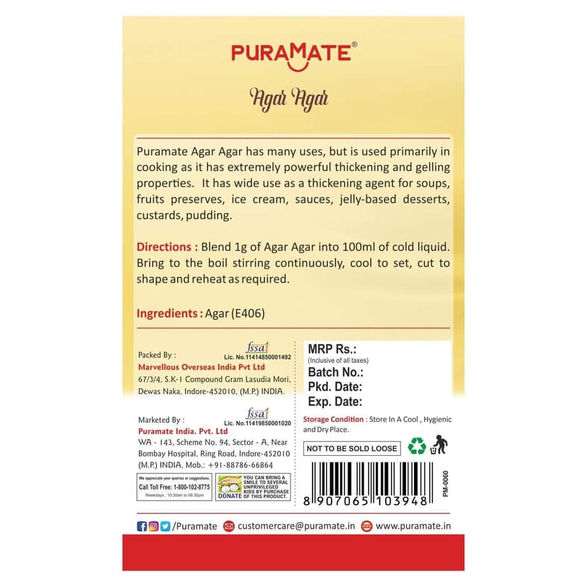 Puramate Agar Agar | Veg Gelatin view 2
