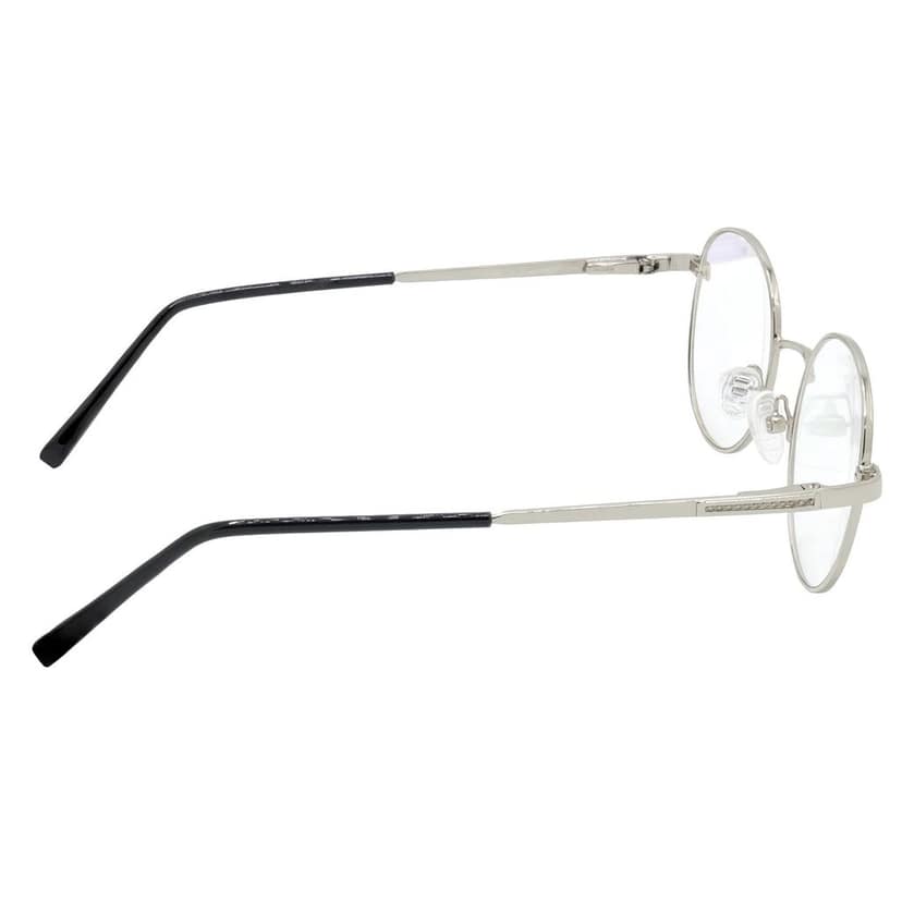 Hrinkar Trending Eyeglasses: Silver Oval Optical Spectacle Frame For Men & Women |HFRM-SLVR-19011 view 3