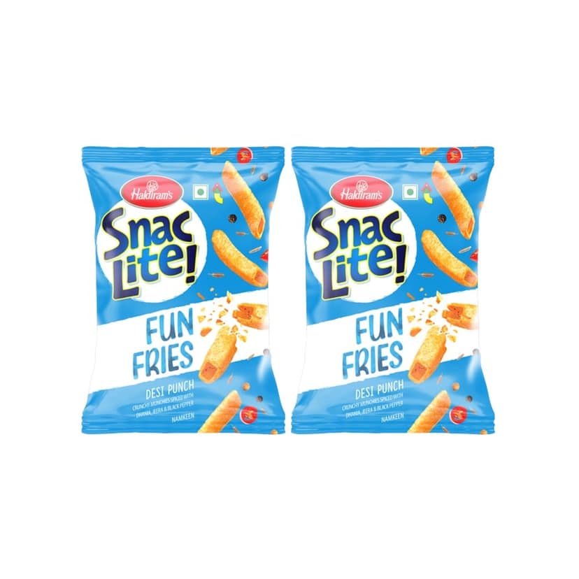 Haldiram's Snac Lite Desi Punch Fun Fries Crisps - Pack of 2 view 2