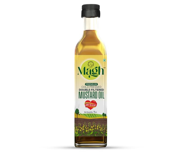 MAGH - COLD PRESSED - DOUBLE FILTERED - Premium - MUSTARD OIL - 1 liter view 2