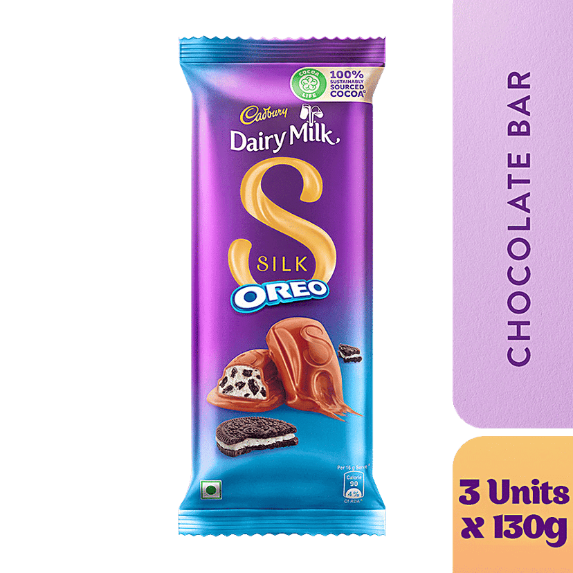 Cadbury Dairy Milk Silk Oreo, 3x130 g Multipack