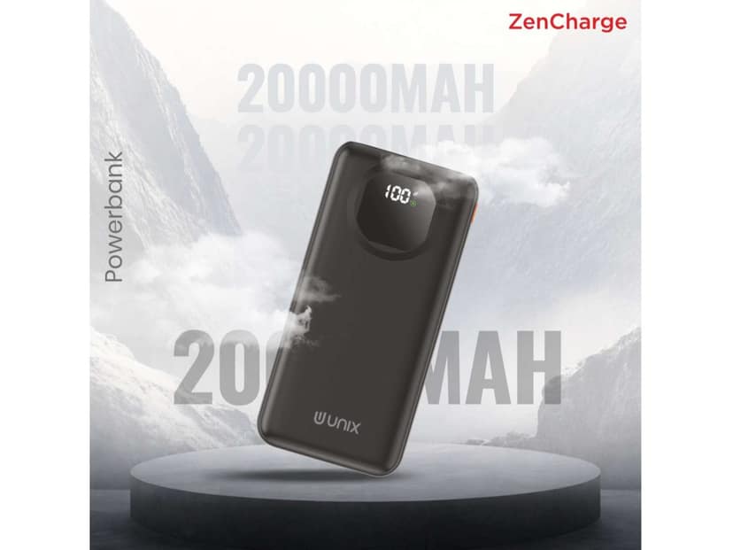 Unix Zen Charge Powerbank - White view 2
