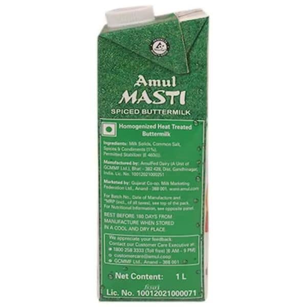 Amul Masti Spiced Buttermilk 1 Ltr view 3