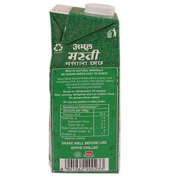 Amul Masti Spiced Buttermilk 1 Ltr view 4