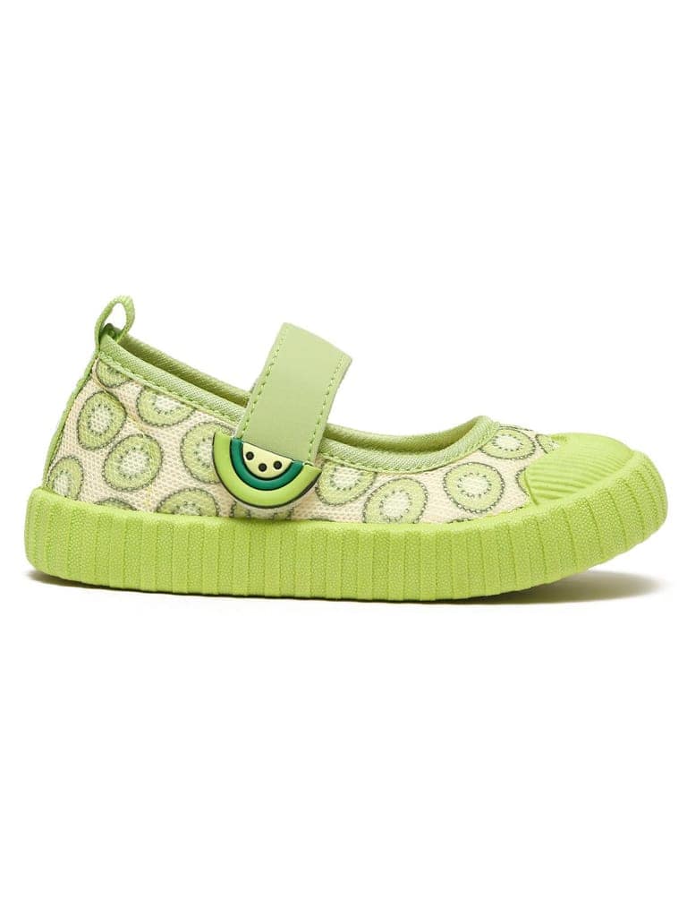 Premium Kiwi Ballerinas - Green (Girls) view 3
