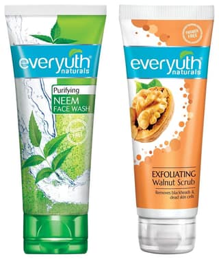 Everyuth Naturals Exfoliating Walnut Scrub, 200gm, Tube & Everyuth Naturals Purifying Neem Face Wash, 150gm, Tube Everyuth Naturals Exfoliating Walnut Scrub, 200gm, Tube & Everyuth Naturals Purifying Neem Face Wash, 150gm, Tube - 200 g (Pack of 1)