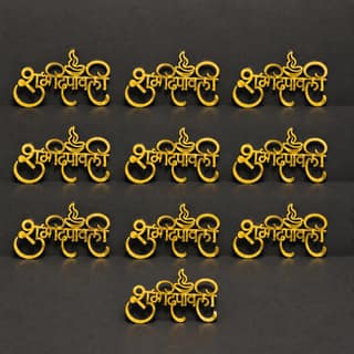 Happy Diwali Golden Acrylic Cutout Tags for hampers, Scrapbook, Boxes, Cards | 10 pc in a Pack | Size - 3.5 by 3.5 inch