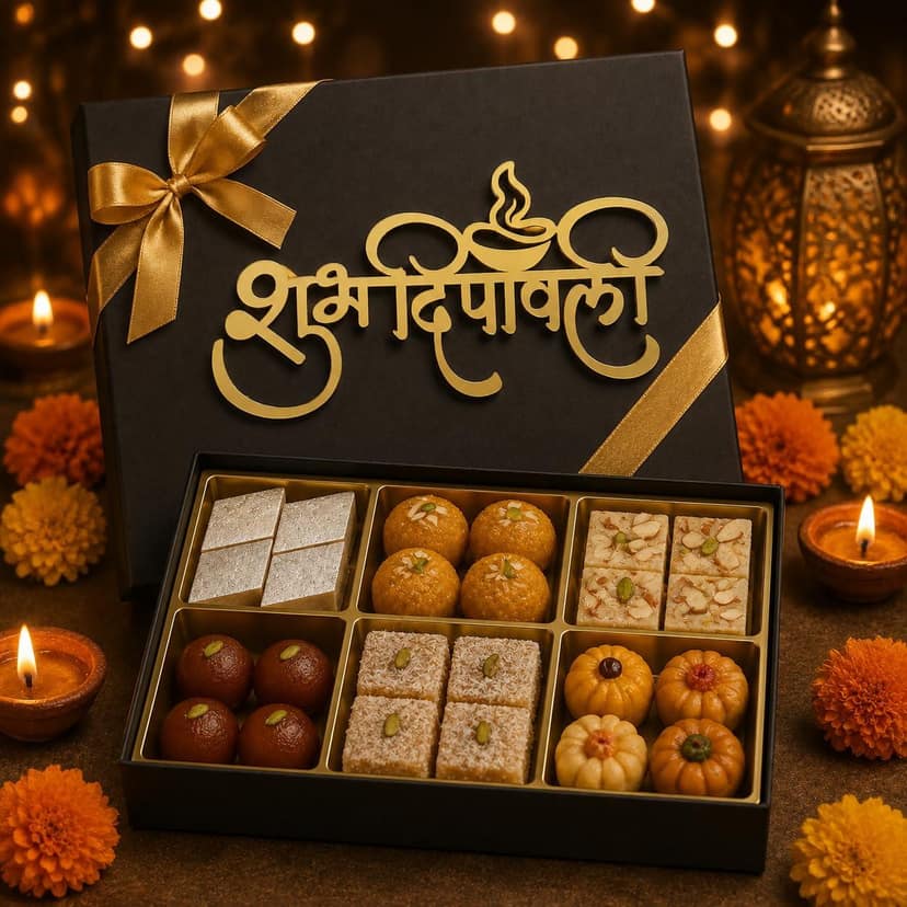 Happy Diwali Golden Acrylic Cutout Tags for hampers, Scrapbook, Boxes, Cards | 10 pc in a Pack | Size - 3.5 by 3.5 inch view 5