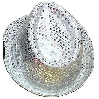 Shiny Hat Silver White Color Fit To All