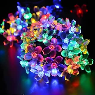 Silicone Blooming Flower String Lights, 3 Meter | 14 LED Warm White Fairy Lights for Window, Diwali, Christmas, Wedding, Party & Indoor Outdoor Home Decoration (Original)