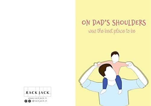 Rack Jack Father's Day Funny Greeting Card - On Dad's Shoulders view 2