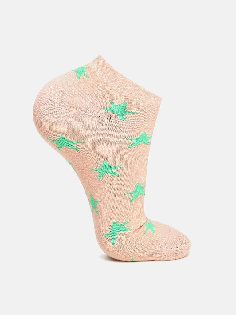 Kolor Fusion Women Assorted Ankle Length Cotton Socks (Pack Of 4) view 3
