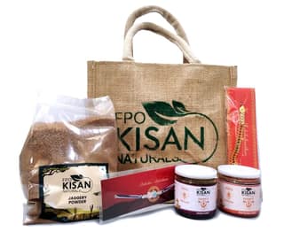COMBO RAKSHABANDHAN PACK(Jamun Honey,Multiflora Honey,Jaggery Powder,Handmade Rakhi,Handmade Jute Bag)