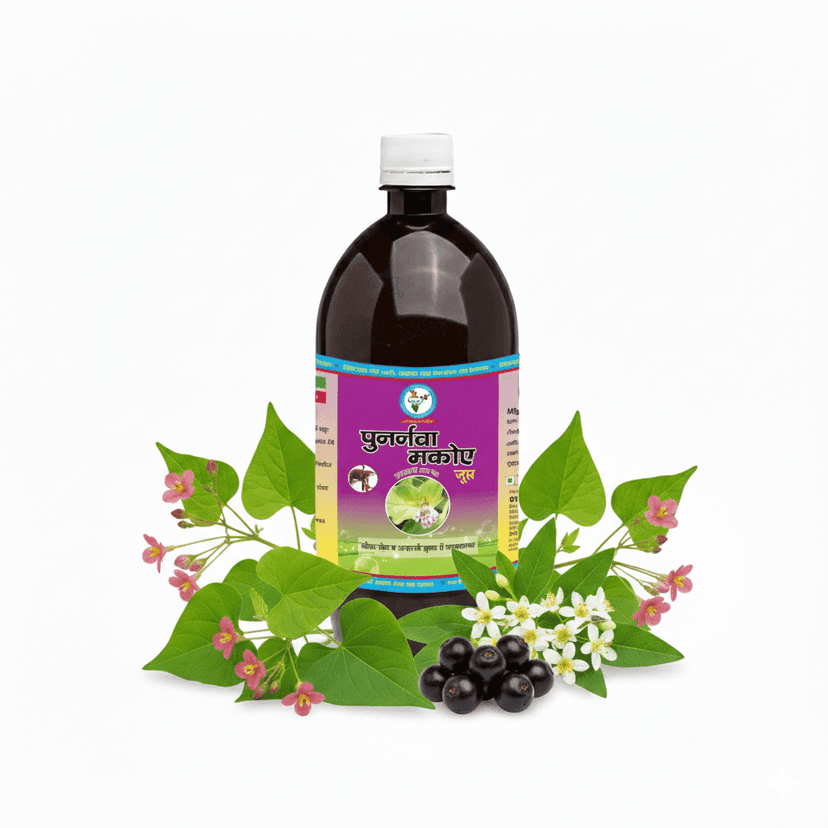 Bharat Gram Udyog Punarnava Makoy Juice - Kidney & Eye Health Support, 1 L