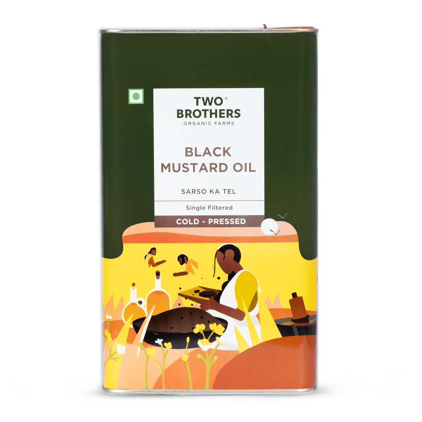 Two Brothers Woodpressed GMO free Mustard Oil Single-filtered (Tin Can)